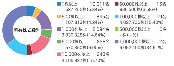 株式分布状況（所有株式数別）